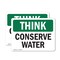 Signmission Conserve Water, 5 in W x Rectangle, Vinyl Decal OS-2PACK-TS-D-35-L-11821 - alternate 1